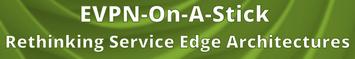 EVPN-On-A-Stick: Rethinking Service Edge Architectures